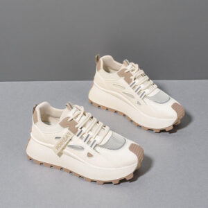 Thick sole for increased height without straining the feet; breathable dad shoes – perfect for summer 2026. Single-net casual sports shoes, also known as "Agan shoes," model HL893-5.