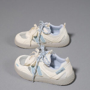 Women's yellow low-top shoe, summer 2026 collection – a niche, original, and versatile sporty casual shoe with a retro Hong Kong style. Model: FB3001