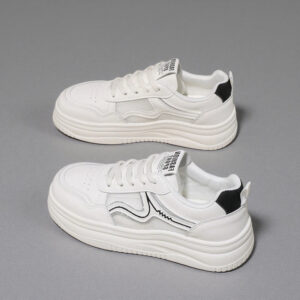 2026 Summer Collection: New Women's Sneakers – Thin-Heeled, Thick-Soled, Breathable Board Shoes for Students; Casual Footwear Model T06