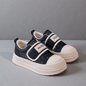New casual sports shoes with thick soles and Velcro fastening – lightweight, breathable mesh upper for summer 2026. Women's shoes: XQ2682-1